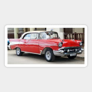 Red and White 1956 Chevy Bel Air....Sweet! Sticker